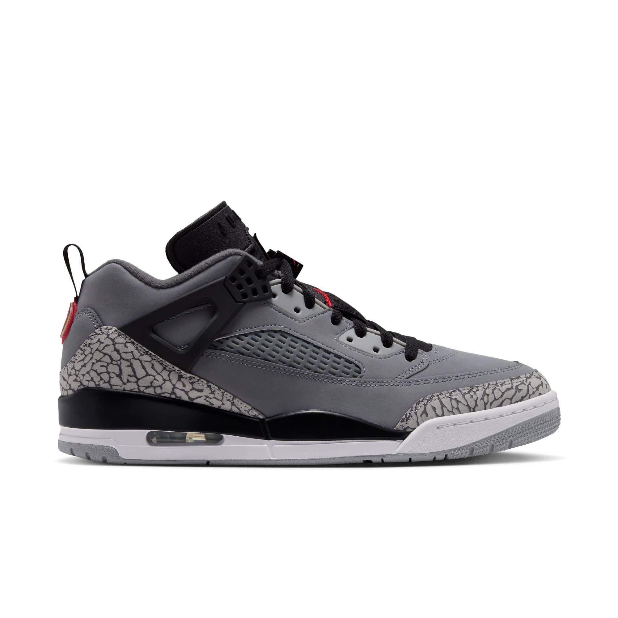 Jordan Spizike Low "Cool Grey/University Red/Black" Men's Shoe - GREY/BLACK/RED